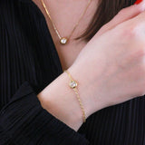 Parures Moon and Birth Stone (1 bracelet + 1 collier avec pendentif + 1  paire de boucle d'oreilles) orné de Cristaux Autrichien de très haute qualités - Livraison Offerte