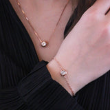 Parures Moon and Birth Stone (1 bracelet + 1 collier avec pendentif + 1  paire de boucle d'oreilles) orné de Cristaux Autrichien de très haute qualités - Livraison Offerte