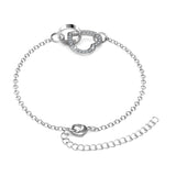 Bracelet Locked Heart en laiton orné de 26 cristaux autrichien haute qualité - Livraison Offerte
