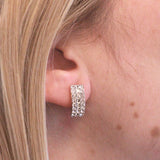 1 paire de  boucles d'oreilles Olena ornée de 72 cristaux Autrichiens de très haute qualité - Livraison Offerte