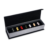 Coffret de 7 boucles d'oreilles plaquées rhodium ornées de Perle Autrichienne de très haute qualité - Livraison Offerte