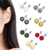 Coffret de 7 boucles d'oreilles plaquées rhodium ornées de Perle Autrichienne de très haute qualité - Livraison Offerte