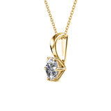Chaîne plaquée or 18 carats avec pendentif orné d'un cristal autrichien haute qualité - Livraison offerte