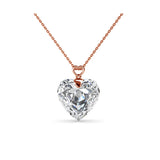 Collier et Pendentif Cheery heart Plaqué Or Rose orné de cristaux autrichien haute qualité - Livraison Offerte