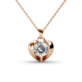 Parure Simply Love (1 collier + 2 boucles d'oreilles) ornée de cristaux autrichien haute qualité - Livraison Offerte