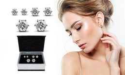 Coffret Trinity de 3 paires de Boucles d'oreilles ornées de cristaux autrichien haute qualité - Livraison Offerte