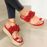 Chaussures d'été à fleur pour femme
