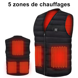 Doudoune sans manche chauffante pour homme et femme - Livraison offerte