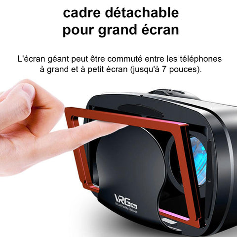 Casque de réalité virtuelle 3D VR avec lunette VR et Télécommande