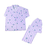 Pyjama à rayures et coeurs pour femme - Livraison Offerte