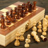 Jeu d'échecs en bois pliant magnétique avec feutre - Livraison offerte