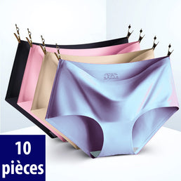 Lot de 10 culottes confortables sans couture pour femme - Livraison Offerte