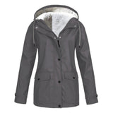 Manteau imperméable coupe-vent à capuche pour femme - Livraison offerte