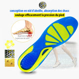 1 paire de semelle orthopédique en silicone absorbe choc - Livraison Offerte