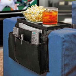 Pochettes de rangement avec plateau pour canapé - Livraison Offerte