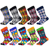 Lot de 10 paires de chaussettes multi-couleurs casual et funny pour homme - Livraison offerte