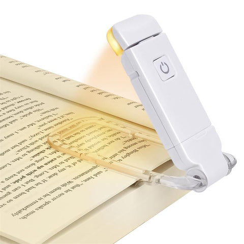 Lampe de lecture LED portable rechargeable USB avec marque-pages - Livraison offerte
