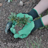 Gants de jardinage en caoutchouc avec griffes pour creuser et planter - Livraison Offerte