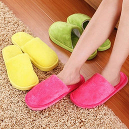 Pantoufles en coton anti-derapantes pour femme - Livraison Offerte