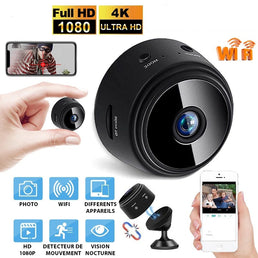 Mini caméra de surveillance wifi avec enregistreur vocal sans fil avec carte 64Go incluse - Livraison Offerte