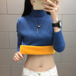 Pull thermique à col roulé - doublure laine pour femme - Livraison Offerte