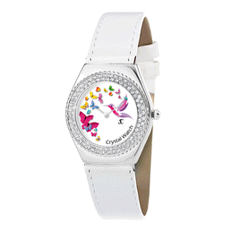Montre animée SC Crystal orné de cristaux Swarovski - 1 achetée = 1 offerte - Livraison offerte