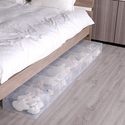 Lot de 6 boîtes à chaussures transparentes - Livraison offerte