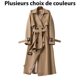 Manteau long coupe-vent pour femme - Livraison Offerte