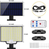 1 lampe solaire 106 LED avec détecteur de mouvement achetée = 1 lampe solaire 106 LED avec détecteur de mouvement offerte - Livraison offerte