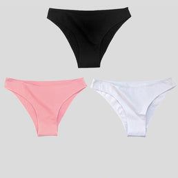 Lot de 3 culottes en coton pour femme - Livraison Offerte