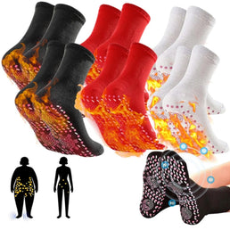 Lot de 6 paires de chaussettes auto-chauffantes de santé amincissantes et d’acupression - Livraison offerte