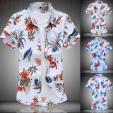 Chemise hawaïenne ample à col cubain pour homme - Livraison offerte