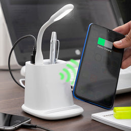 Chargeur Sans Fil à induction avec Lampe LED USB 5 en 1 - Livraison offerte