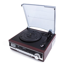 Platine vinyle avec radio réveil intégré - Livraison offerte