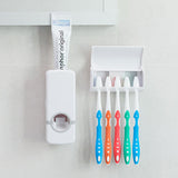 Distributeur de dentifrice avec porte brosse a dents - Livraison offerte