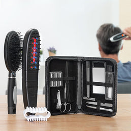 Ensemble de Brosse Électrique Anti-chute de cheveux avec Accessoires