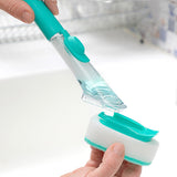 Brosse à récurer avec manche et distributeur de savon intégré - Livraison offerte