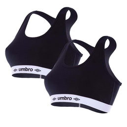 Lot de 2 brassières femme en coton de marque Umbro - Livraison Offerte