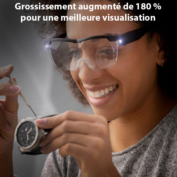 loupe avec double lumière LED Glassoint Livraison Offerte