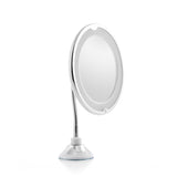 Miroir grossissant à LED avec bras flexible et ventouse - Livraison Gratuite