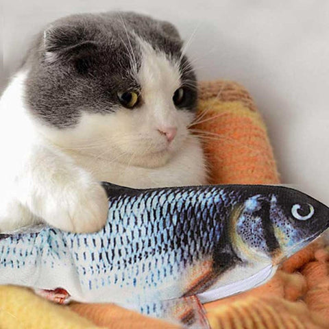 Jouet poisson frétillant électrique pour chat - Livraison Offerte