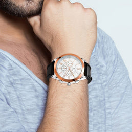 Montre homme quartz avec plaquage haute résistance - Livraison Offerte