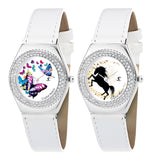 Montre animée SC Crystal orné de cristaux Swarovski - 1 achetée = 1 offerte - Livraison offerte