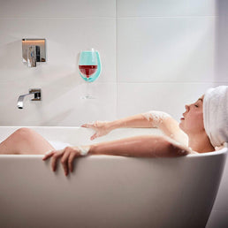 Porte-verre à vin de baignoire ou de douche - Livraison offerte