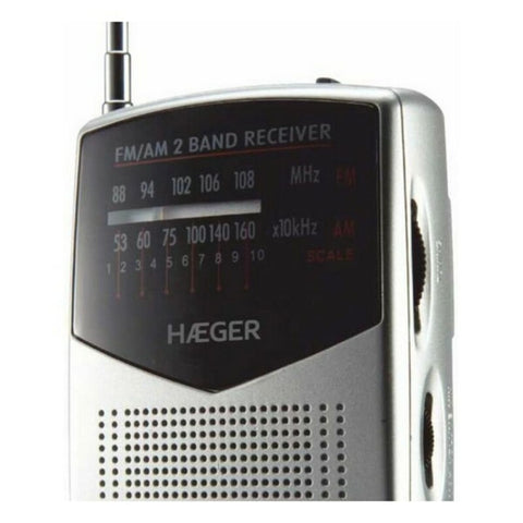 Radio AM/FM de poche avec témoin LED et antenne télescopique - Livraison offerte