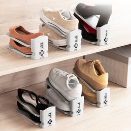 Lot de 6 Range chaussures réglables pour 12 chaussures - Livraison Offerte