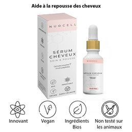 Sérum cheveux aux cellules souche Vegan multi-peptides - Livraison Offerte