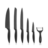 Set de 5 couteaux de cuisine Diamant en acier inoxydable haut de gamme + éplucheur avec lame en céramique - Livraison offerte